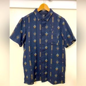 Roark Manawa Tapu Scholar Button Down Collar Shirt - Blue - Medium